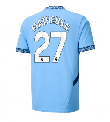 Manchester City Matheus Nunes #27 Primera Equipación 2024-25 Manga Corta